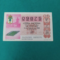 DÉCIMO DE LOTERÍA 1982 ESTADIO CARLOS TARTIERE OVIEDO LOTERIE 1982  Spain World Cup Lottery 1982 - Other & Unclassified