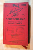 Rare Guide Michelin Allemagne 1965 EPA24MIC065  État D'usage, Quelques Accidents, Voir Les Photos Mais Présente Toujours - 1901-1940