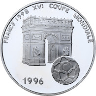 Benin, 1000 Francs CFA, World Cup France 1998, 1996, BE, Argent, FDC - Benín