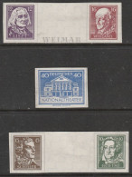 SBZ- Thüringen 1946, Blockmarken: Mi. Nr.107-11 A, Wiederaufbau Des Nationaltheaters Weimar.  O. Gummi - Mint