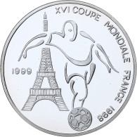 Tchad, 1000 Francs, World Cup France 1998, 1999, BE, Argent, FDC - Tsjaad