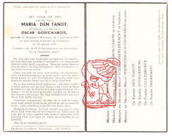 DP Maria Den Tandt ° Massemen Wetteren 1885 † Oosterzele 1959 Godichiabois Caron Bekaert Wijmeersch Ceulebroeck Perreman - Devotion Images