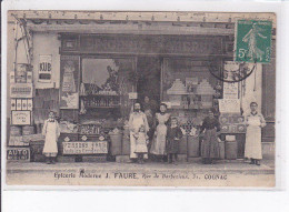 COGNAC: épicerie Moderne J. Faure, Rue De Barbezieux - état - Cognac