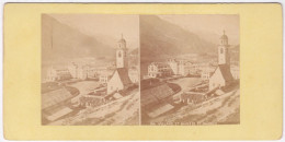 Photos Stéréoscopiques  - Suisse - Village Et Bains St. Maurice - Stereoscopic