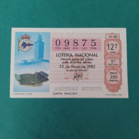 DÉCIMO DE LOTERÍA 1982 ESTADIO RIAZOR DEPORTIVO DE LA CORUÑA LOTERIE 1982  Spain World Cup Lottery 1982 - Altri & Non Classificati