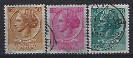 Italy 1960  Italia Turrita (o) Mi.1073-1075 - 1946-60: Used