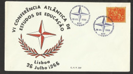 Portugal Cachet Commémoratif  Conférence OTAN 1966 Lisbonne NATO Meeting Event Postmark Lisbon - NATO