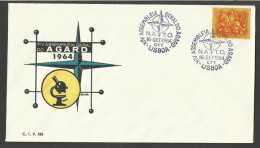 Portugal Reunion AGARD OTAN 1964 Cachet Commémoratif  NATO Meeting 1964 Event Postmark - NATO