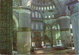 INTERIOR OF THE BLUE MOSQUE, ISTANBUL, TURKEY. UNUSED POSTCARD Ms8 - Turquie