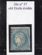 Paris - N° 37 Obl étoile évidée - 1870 Assedio Di Parigi