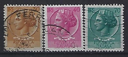 Italy 1960  Italia Turrita (o) Mi.1073-1075 - 1946-60: Gebraucht