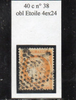 Paris - N° 38 Obl étoile 4ex24 - 1870 Beleg Van Parijs