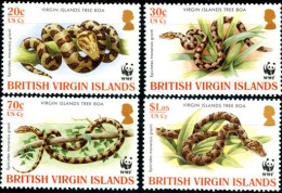 BRITISH VIRGIN 2005 - WWF - Tree Boa - 4 V. - Britse Maagdeneilanden
