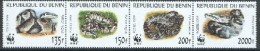 BENIN 1999 - WWF - Les Pythons - 4 V. - Ongebruikt