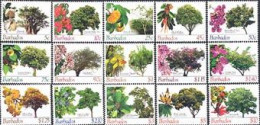 BARBADOS 2005 - Série Courante - Arbres En Fleurs - 15v. - Barbades (1966-...)