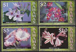 BAHAMAS 1998 - Fleurs - Imprint 2008 - 4 V. - Bahama's (1973-...)