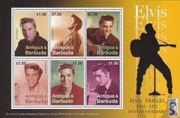 ANTIGUA & BARBUDA 2007 - 30ème Anniversaire De La Mort D'Elvis Presley - Feuillet - Antigua E Barbuda (1981-...)