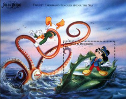 ANTIGUA ET BARBUDA 1995 - Disney - Jules Verne - 2 BF - Antigua Y Barbuda (1981-...)