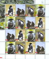 ANGOLA 2004 - W.W.F. Singe Colobus - Feuillet De 4 X 4 - Unused Stamps