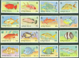 ANGUILLA 1990 - Série Courante - Poissons - 16 V. - Anguilla (1968-...)