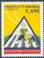 ANDORRE FRANCAIS 2002 - éducation Routière à L'école - 1 V. - Unused Stamps