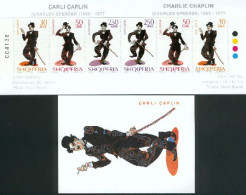 ALBANIE 1999 - Charlie Chaplin - Carnet  ND2c - Albania
