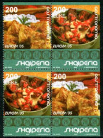 ALBANIE 2005 - Europa La Gastronomie - 4 T. De Carnet - 2005