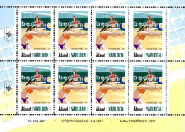 ALAND 2011 - Mon Timbre - Beach Volley - Feuillet De 8 Timbres - Ålandinseln