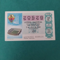 DÉCIMO DE LOTERÍA 1982 ESTADIO NUEVO ESTADIO ELCHE LOTERIE 1982  Spain World Cup Lottery 1982 - Autres & Non Classés