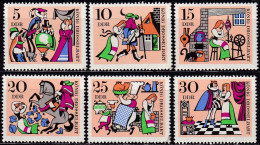 DDR  1967, 1323/28, MNH **, Märchen (II): König Drosselbart. - Ungebraucht