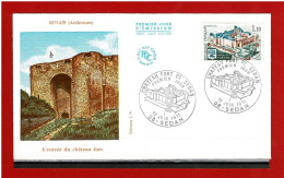 F.D.C - 1971 - N° 1686 - ENVELOPPE PREMIER JOUR - 12 JUIN 1971 - SEDAN - CHATEAU FORT DE SEDAN - COTE : 2.50 € - 1970-1979