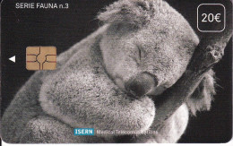 ISN-065 TARJETA DE ESPAÑA DE ISERN DE 20€ DE LA SERIE FAUNA Nº3 (KOALA) - Emisiones Básicas