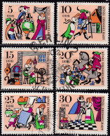 DDR  1967, 1323/28, Used Oo, Märchen (II): König Drosselbart. - Oblitérés