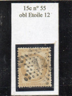 Paris - N° 55 Obl étoile 12 - 1871-1875 Cérès