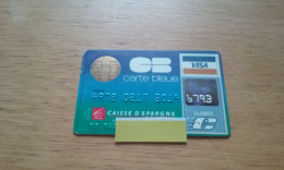 ANCIENNE CARTE A PUCE BANCAIRE CAISSE D'EPARGNE MILIEU ANNEES 90 !!! - Tarjeta Bancaria Desechable