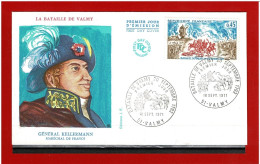 F.D.C - 1971 - N° 1679 -ENVELOPPE PREMIER JOUR -18 SEPT. 1971-VALMY -BATAILLE DE VALMY- GENERAL KELLERMANN - COTE:4.00 € - 1970-1979