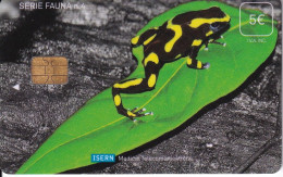 ISN-082 TARJETA DE ESPAÑA DE ISERN DE 5€ DE LA SERIE FAUNA Nº4 (RANA-FROG) - Emisiones Básicas