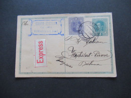 Österreich Antwortkarte Ganzsache P236  Per Express Absender Stempel Eduard Griessler Gärtnerei Wieselburg A.d. Erlauf - Tarjetas