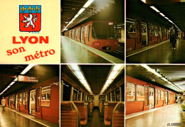 CPM - LYON - Son Métro (Multivues) … Edition La Cigogne - Metropolitana