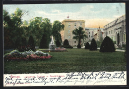 AK Dessau, Lustgarten Mit Schloss Und Gewächshaus  - Dessau