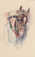 Illustratori  -  Nanni  -  Ragazza Con Cavallo -  F. Piccolo  -  Nuova  -  Bella - Nanni