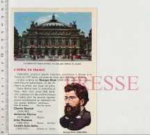 Doc 1967 Georges Bizet Portrait Musique Théatre De L'Opéra De Paris - Andere & Zonder Classificatie