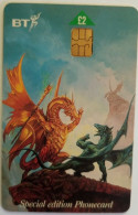 UK BT £2 Chip Card - Special Edition " Dragons Of Summer Flame " - BT Werbezwecke