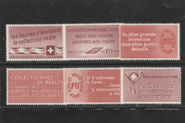 Switzerland - Set Of MNH(**) Vignete / Labels / Philatelic Service Bern - Erinnofilia