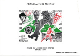 MONACO / / BF N° 50 * * COUPE DU MONDE DE FOOT 1990 - Blocks & Sheetlets