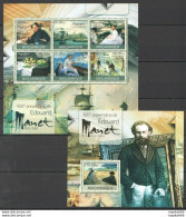 Bc1196 2012 Mozambique Art Paintings 180Th Anniversary Edouard Manet Bl+Kb Mnh - Other & Unclassified
