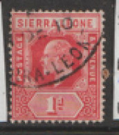 Sierra Leone  1907  SG  100a   1d  Red Fine Used - Sierra Leona (...-1960)