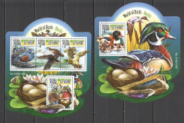 Ls855 2015 Sierra Leone Fauna Birds Ducks 1Kb+1Bl Mnh - Sonstige & Ohne Zuordnung