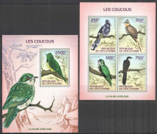 Ic05 2014 Ivory Coast African Fauna Birds Cuckoos #1544-7+Bl196 Mnh - Altri & Non Classificati