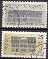 DDR  1967, 1329/30, Used Oo, Goethehaus, Schillerhaus, Weimar - Gebraucht